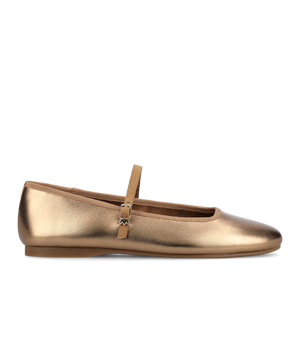 The Hummingbird Mary Jane - Vintage Gold Metal Leather