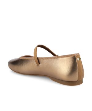 The Hummingbird Mary Jane - Vintage Gold Metal Leather