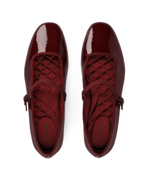 The Hummingbird  Mary Jane - Burgundy Patent