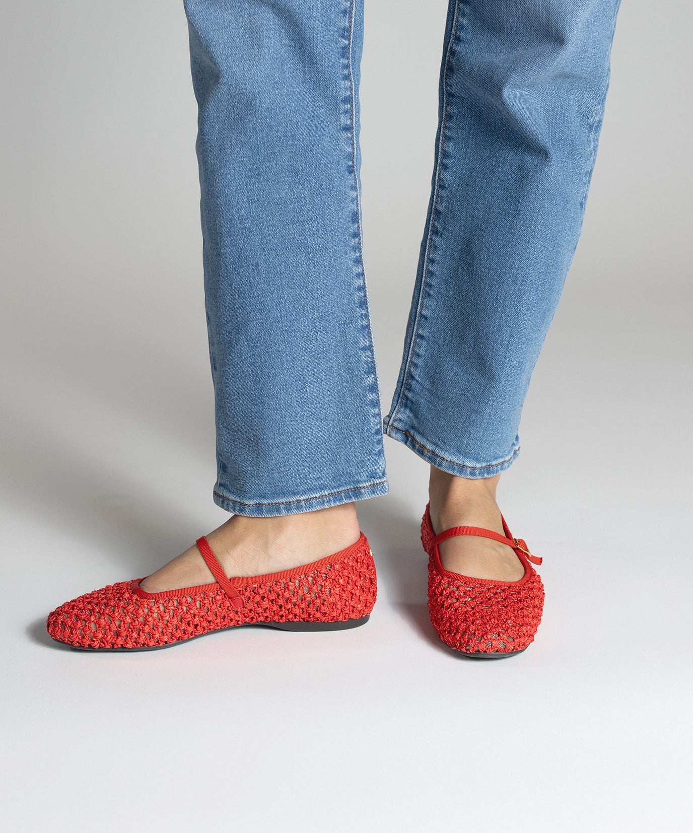 The Hummingbird Mary Jane - Red Openweave