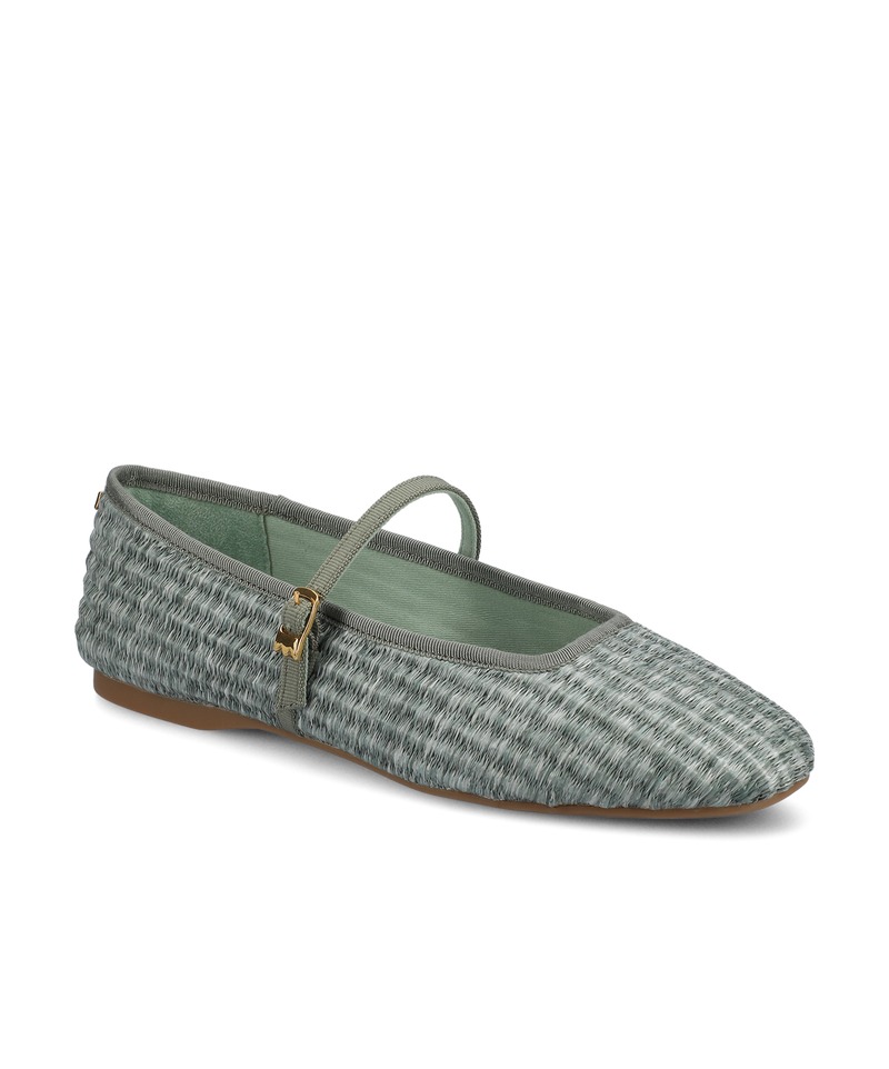 The Hummingbird Mary Jane - Seafoam Raffia