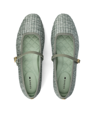 The Hummingbird Mary Jane - Seafoam Raffia