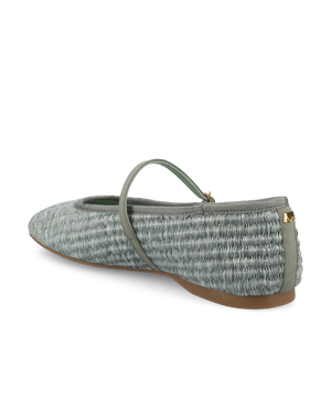 The Hummingbird Mary Jane - Seafoam Raffia