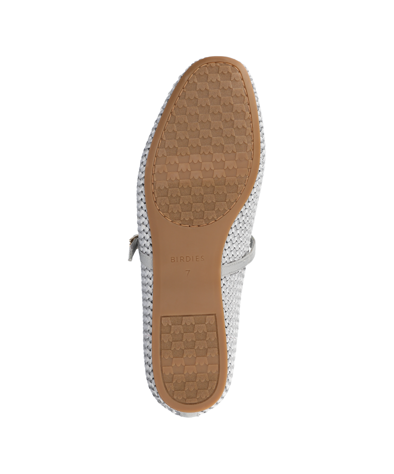 The Hummingbird Mary Jane - Silver Woven Satin