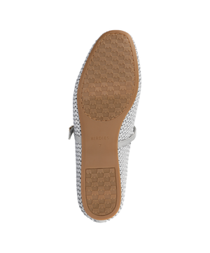 The Hummingbird Mary Jane - Silver Woven Satin