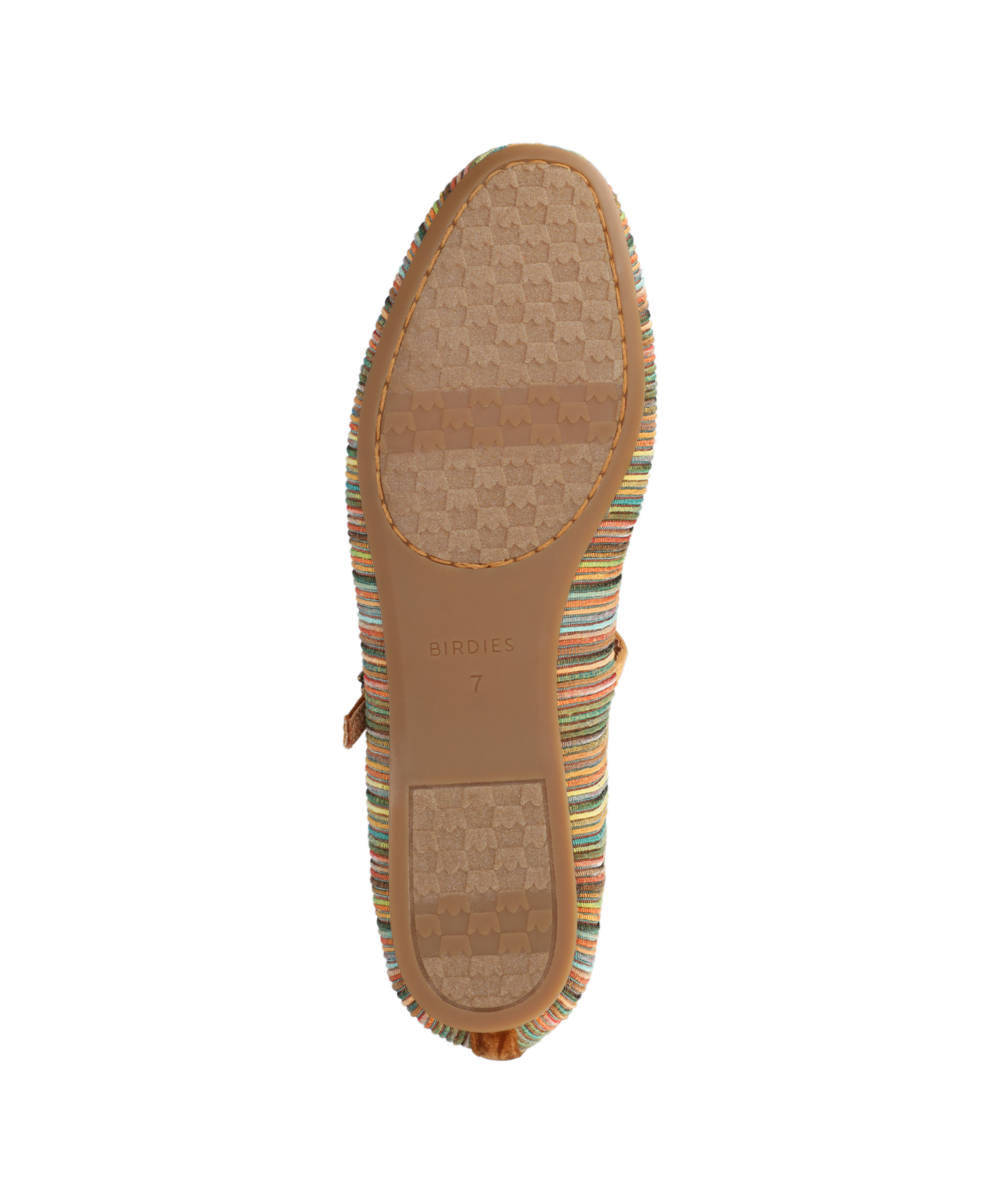 The Hummingbird Mary Jane Grosgrain - Tan Multi Stripe