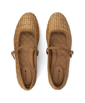 The Hummingbird Mary Jane - Tan Raffia