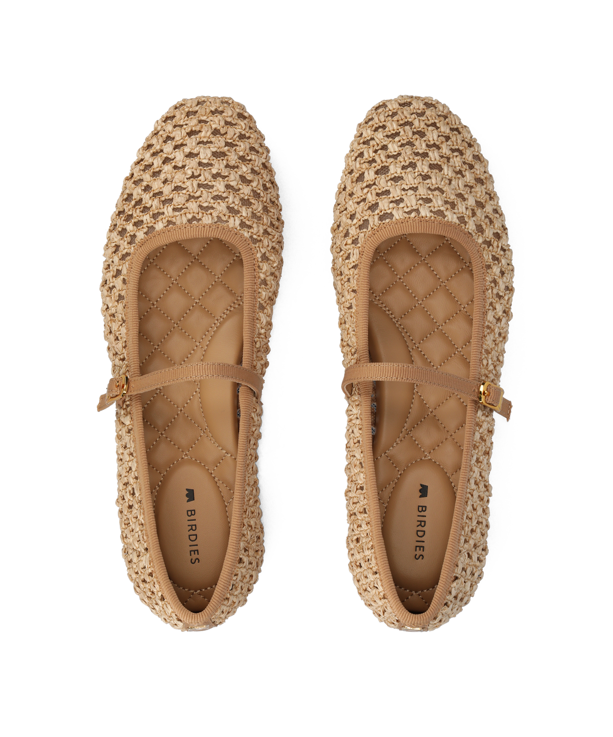 The Hummingbird | Tan Openweave | Women's Mary Janes | Birdies