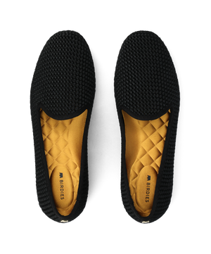 The Heron - Black Woven Satin