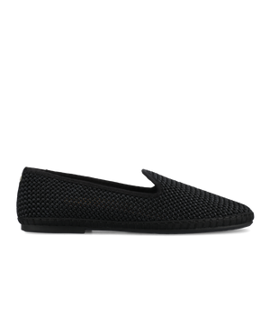 The Heron - Black Woven Satin