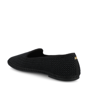 The Heron - Black Woven Satin