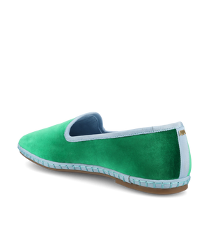 The Heron | Kelly Green Velvet | Women's Flats | Birdies 7 The Heron | Kelly Green Velvet | Women's Flats | Birdies 7