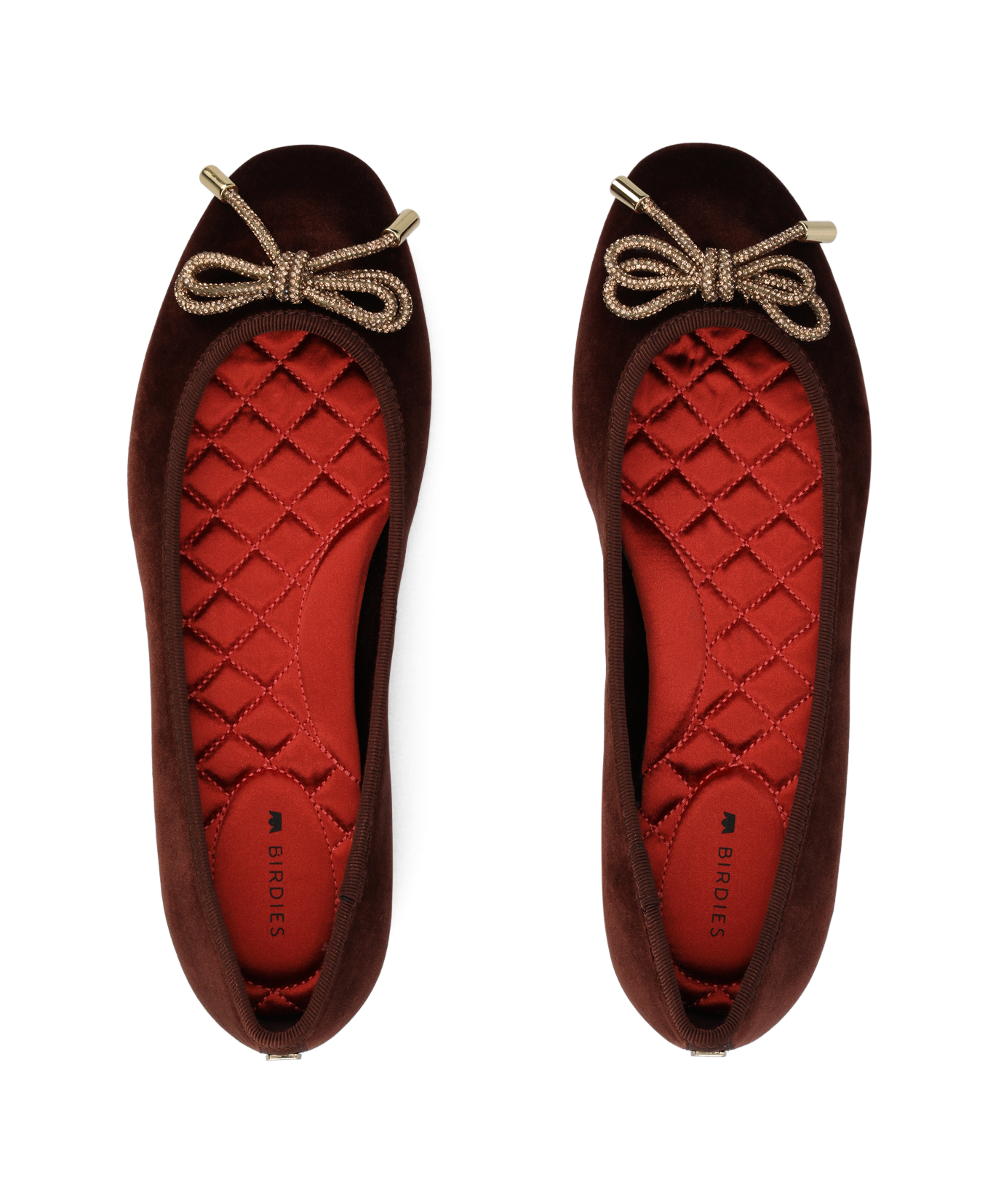 The Hummingbird - Brandy Velvet Jeweled Bow