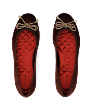 The Hummingbird - Brandy Velvet Jeweled Bow