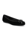 The Hummingbird - Black Velvet Jeweled Bow