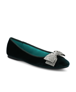 The Hummingbird Jewelry Bow - Royal Green Velvet