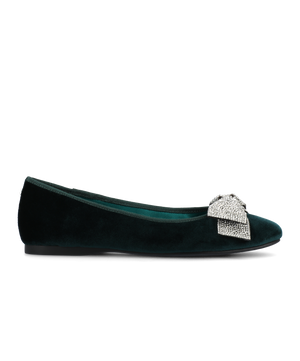The Hummingbird Jewelry Bow - Royal Green Velvet