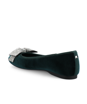 The Hummingbird Jewelry Bow - Royal Green Velvet
