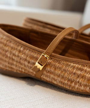 The Hummingbird Mary Jane - Tan Raffia