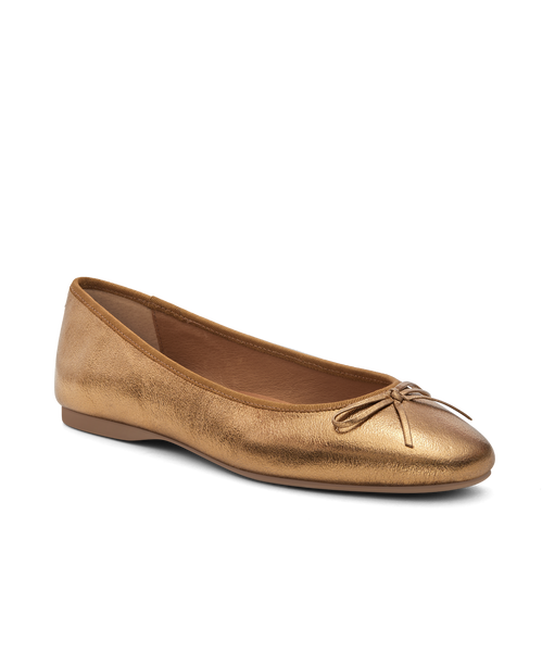 The Hummingbird | Vintage Gold Leather | Women's Flats | Birdies 9.5 The Hummingbird | Vintage Gold Leather | Women's Flats | Birdies 9.5