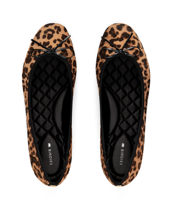 The Hummingbird | Leopard Print Calf Hair | Women's Ballet Flats | Birdies
