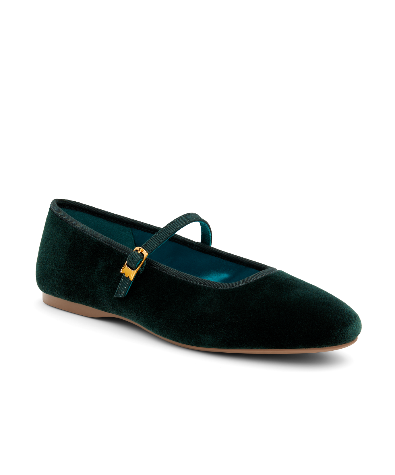 The Hummingbird Mary Jane - Dark Green Velvet