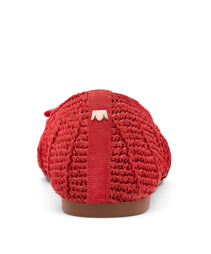 back view of the Hummingbird in red raffia