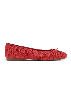 side view of the Hummingbird in red raffia