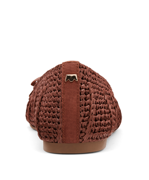 back view of the Hummingbird in Walnut (brown) raffia