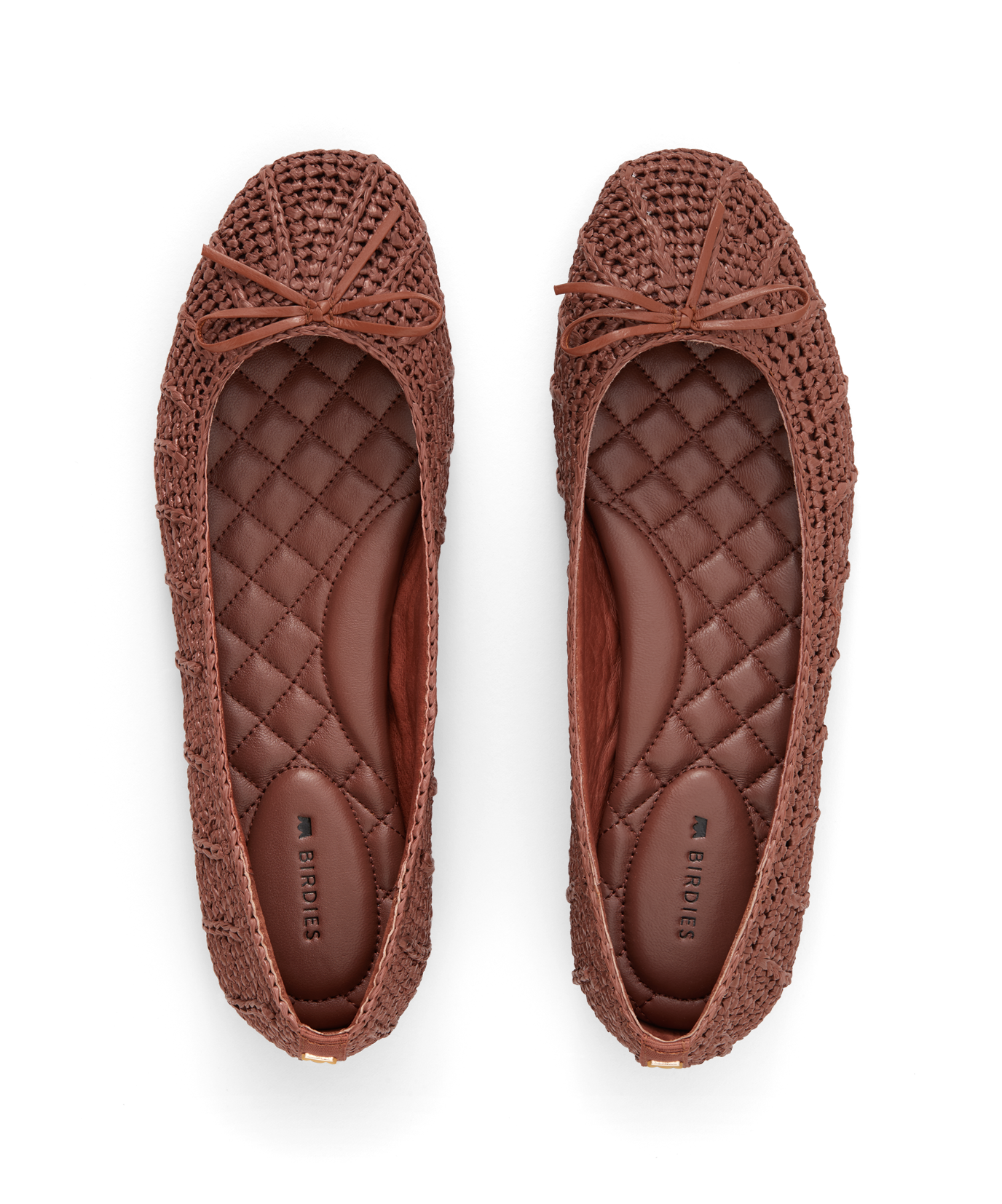 hover | top view of the Hummingbird in Walnut (brown) raffia