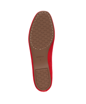 bottom view of the Hummingbird in red suede