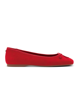 side view of the Hummingbird in red suede