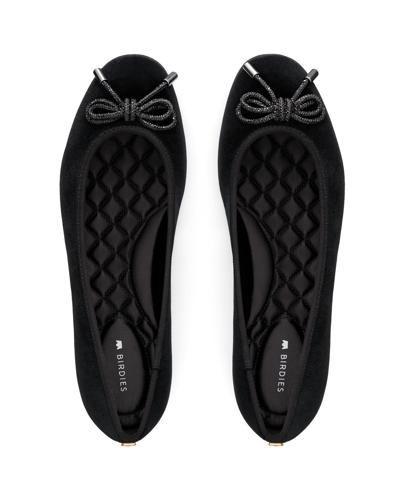 hover | top view of the hummingbird in black velvet bow