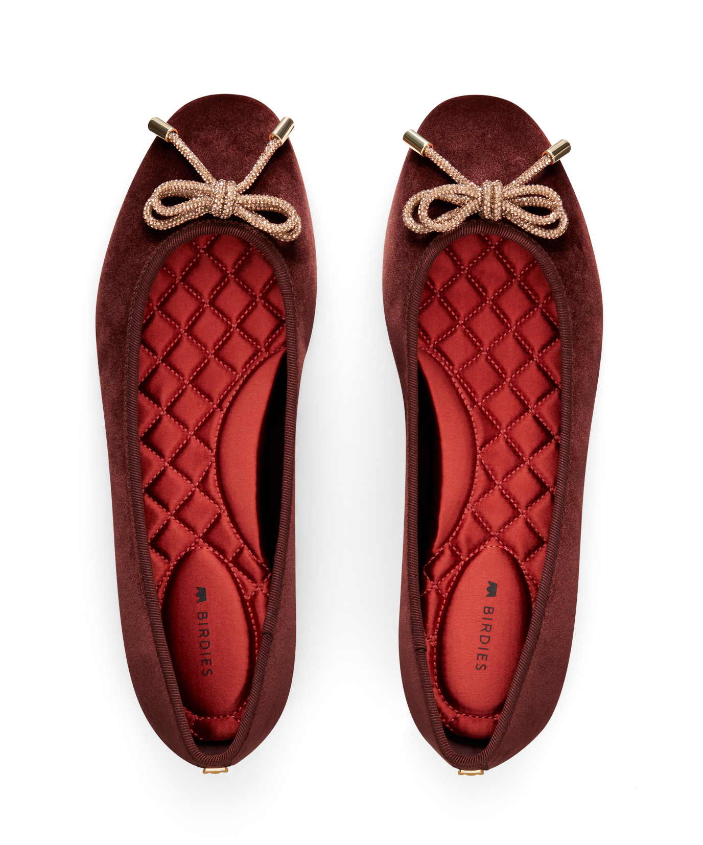 hover | top view of the hummingbird in brandy velvet bow