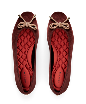 hover | top view of the hummingbird in brandy velvet bow