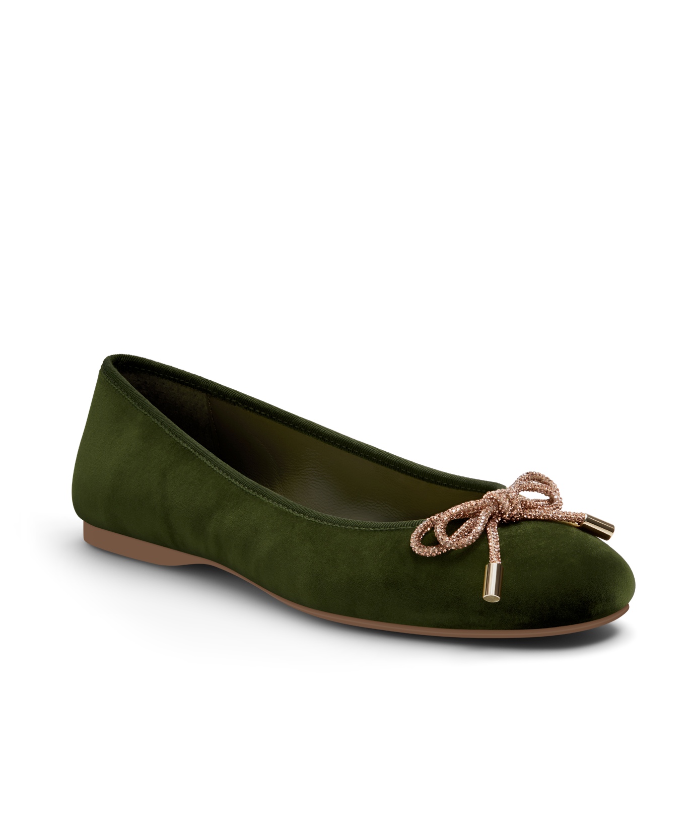 The Hummingbird - Evergreen Velvet Jeweled Bow