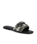 The Kiwi Bow - Black Multi Raffia