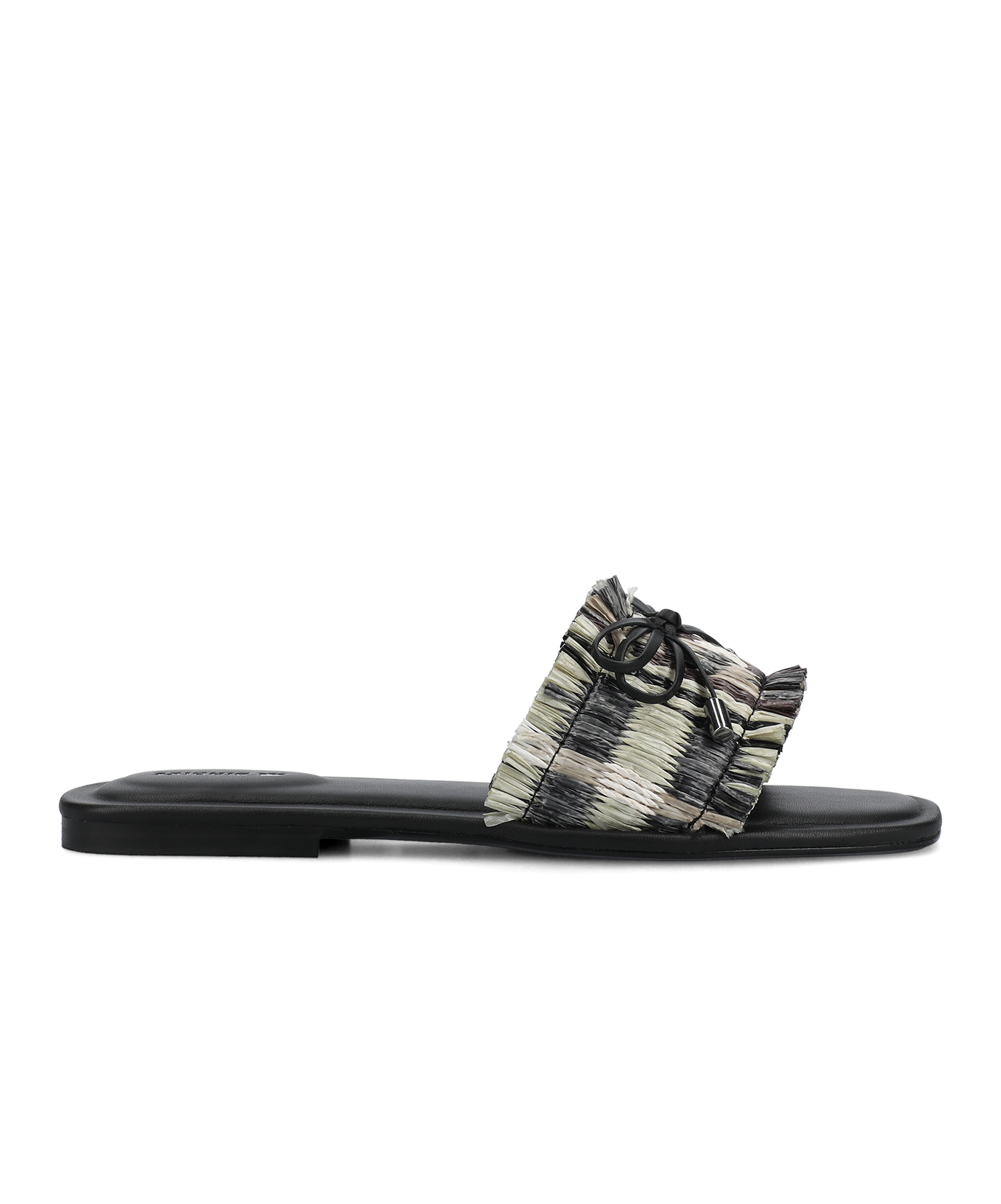 The Kiwi Bow - Black Multi Raffia