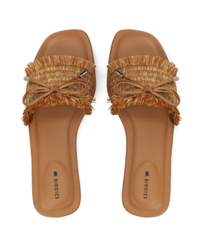 The Kiwi Bow - Tan Raffia