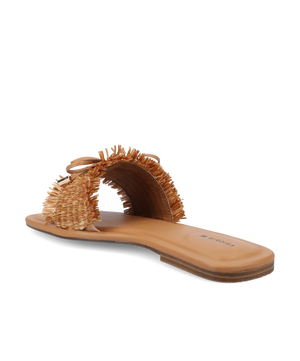 The Kiwi Bow - Tan Raffia