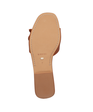 bottom view of the Kiwi sandal in Cognac (brown) leather