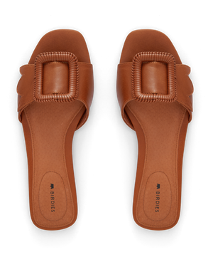 hover | top view of the Kiwi sandal in Cognac (brown) leather