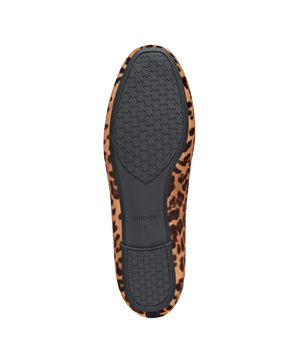 bottom view of the Starling in New Leopard Print Calf Hair