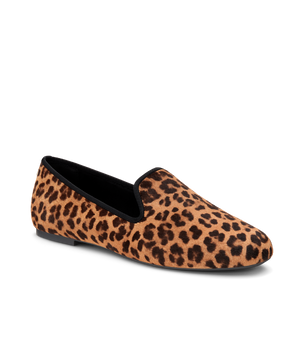 front 3/4ths view of the Starling in New Leopard Print Calf Hair