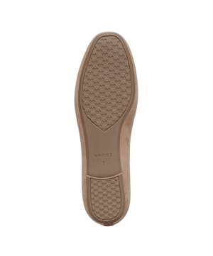 bottom view of the Starling in New Latte (beige) Suede