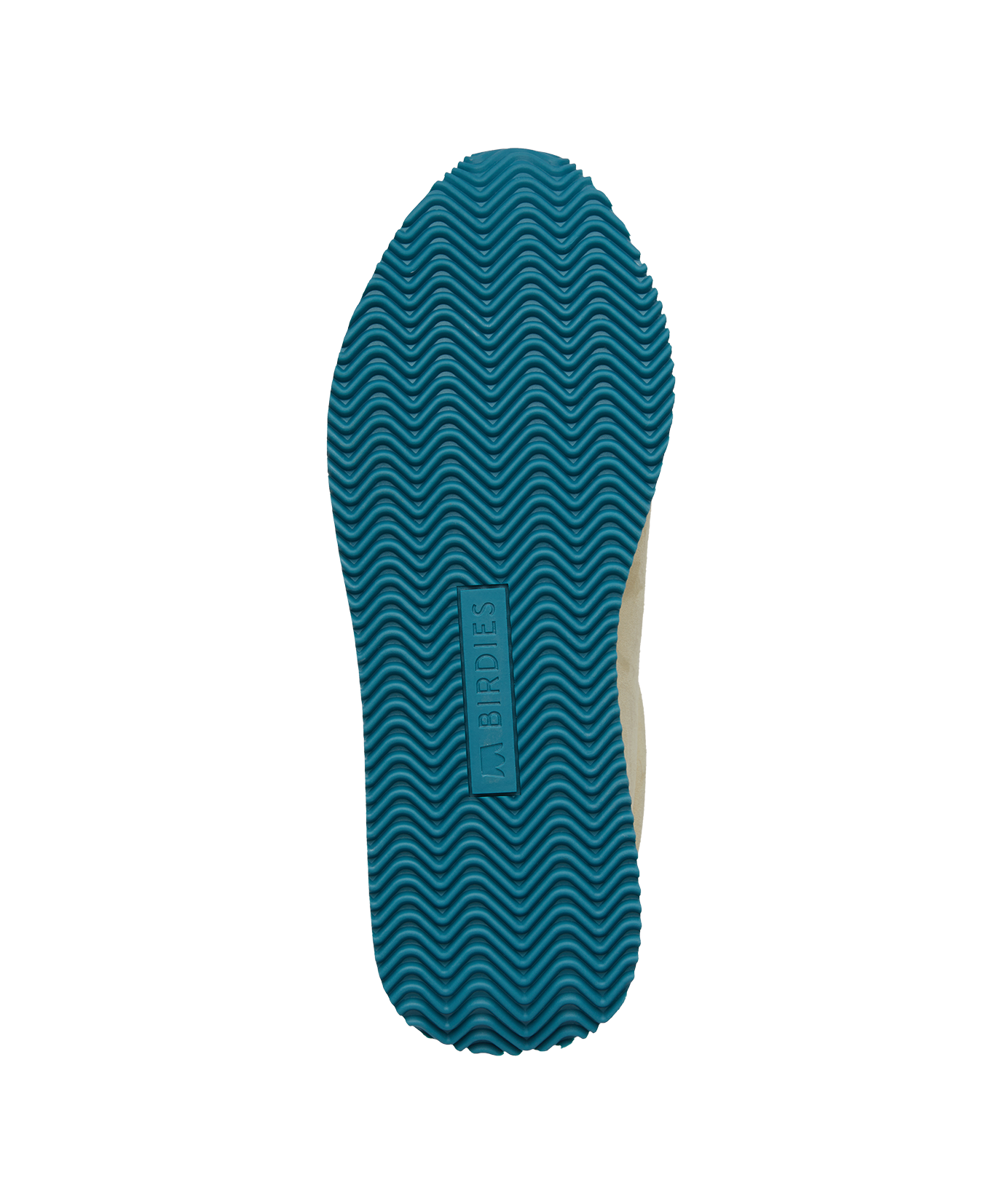 bottom view of the Roadrunner Sneaker in Biscotti Cream Suede