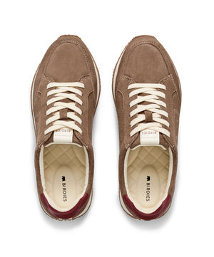 hover | top view of the Roadrunner sneaker in Chai Spice (brown) Suede