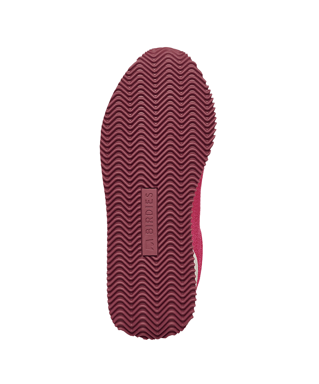 bottom view of the Roadrunner Sneaker in Hibiscus (pink)