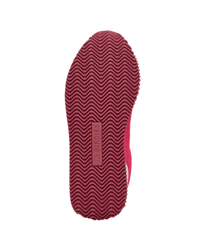 bottom view of the Roadrunner Sneaker in Hibiscus (pink)