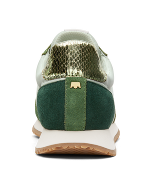 back view of the Roadrunner sneaker in Pistachio (green) Multi Nylon